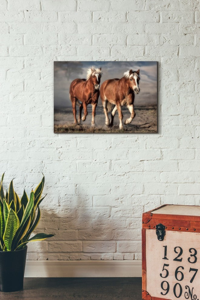 Epic Graffiti "Halfingers Trotting" Giclee Canvas Wall Art, 18"x26"