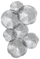 Uttermost 04210 Ripley Iron Lotus Wall Art - Metallic Pewter