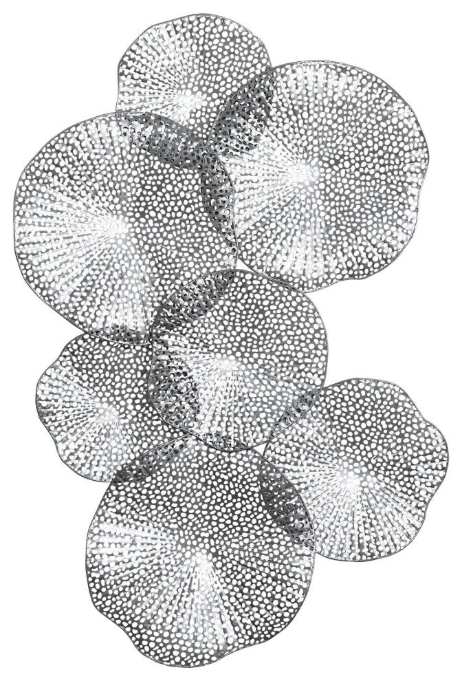 Uttermost 04210 Ripley Iron Lotus Wall Art - Metallic Pewter