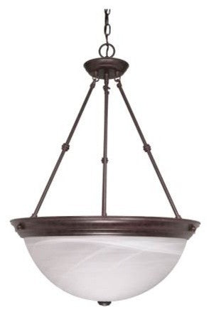 Nuvo 3-Light Incandescent Pendant Light Fixture, Old Bronze