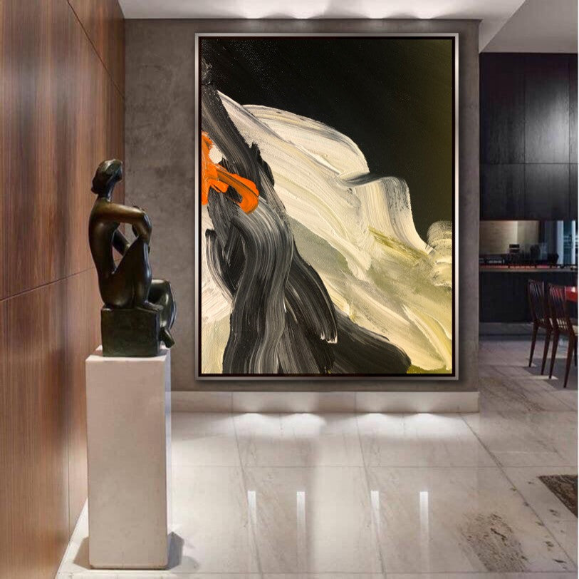 "Cozy" 60x48 inches Contemporary Art Large Modern Painting Wall Art Decor