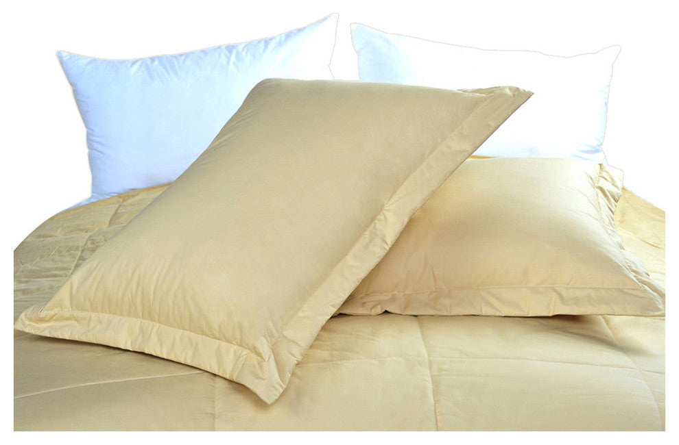 Cottonpure Colors All Natural 100% Cotton Pillow Sham, Wheat, Standard