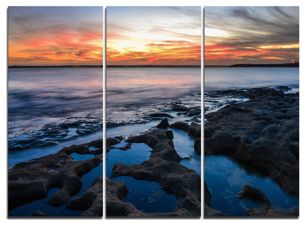 "Beautiful Blue Waters in Australia Beach" Metal Wall Art, 3 Panels, 36"x28"