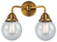 Beacon Bath Vanity Light, Brushed Brass, Seedy, Seedy