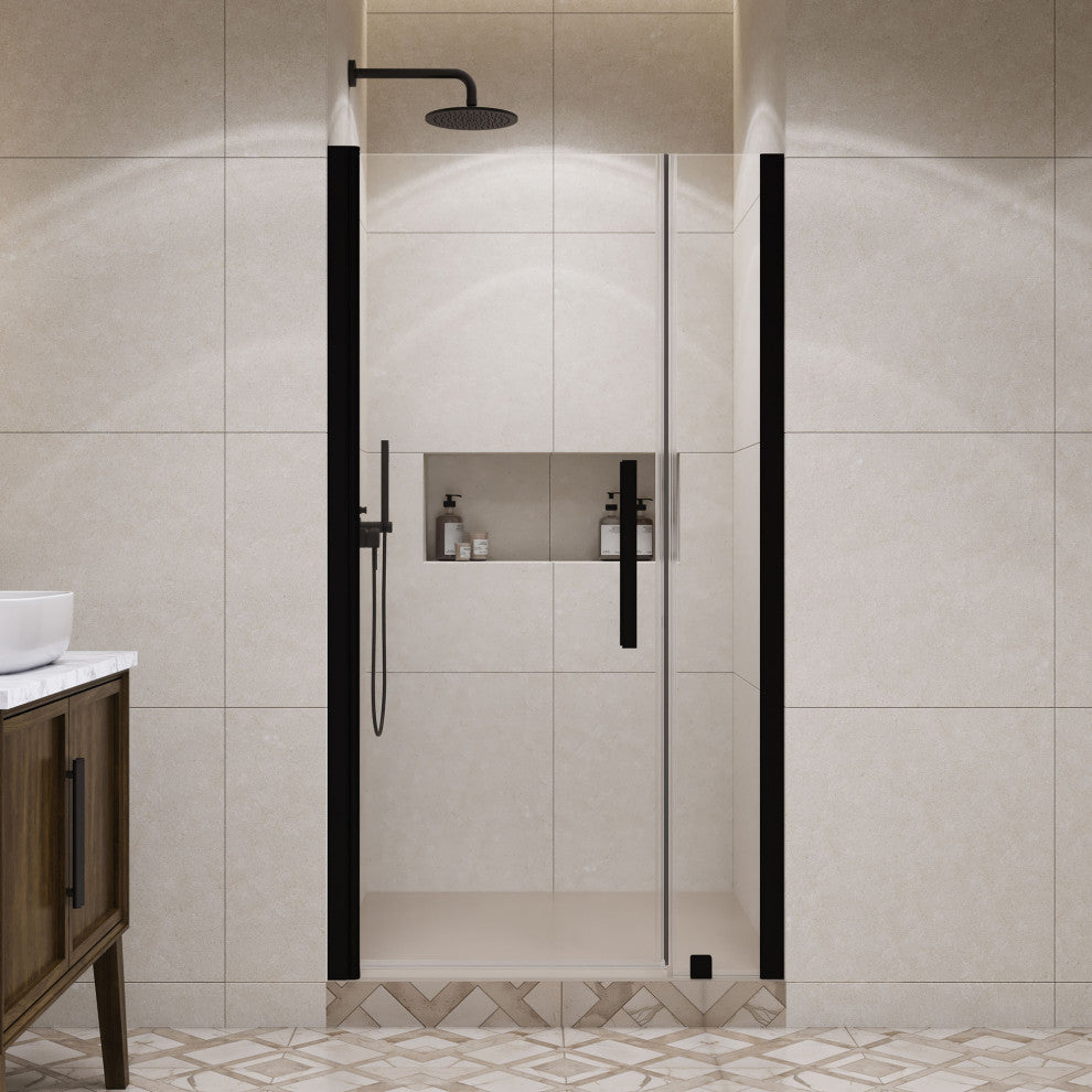Pasadena 39 7/16-41 3/8"Wx72"H Alcove Pivot Shower Door Black