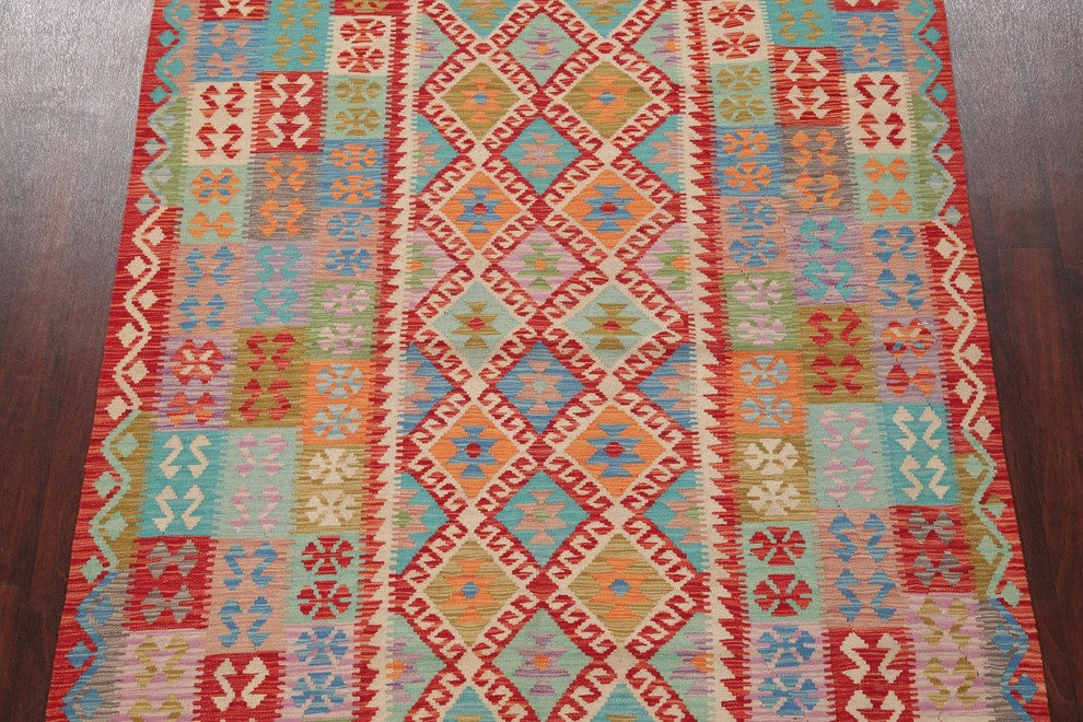 Kilim Turkish Flat-Woven Oriental Traditional Southwestern Area Rug, 8'2"X5'9"