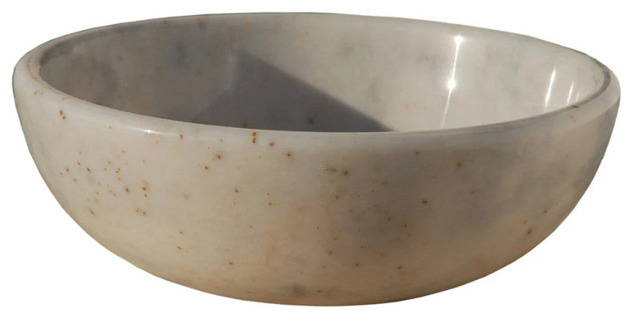 Natural Stone European Sugar Marble Vessel Sink (D)16" (H)6"