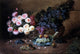 Max Carlier Still Life With Roses and Grapes, 18"x27" Wall Decal