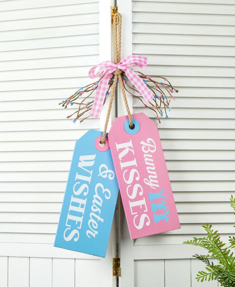 24'' Easter Wooden Doorknob Hanging Decor