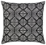 Bakuba Ebony Indoor/Outdoor Performance Pillow, 20"x20"
