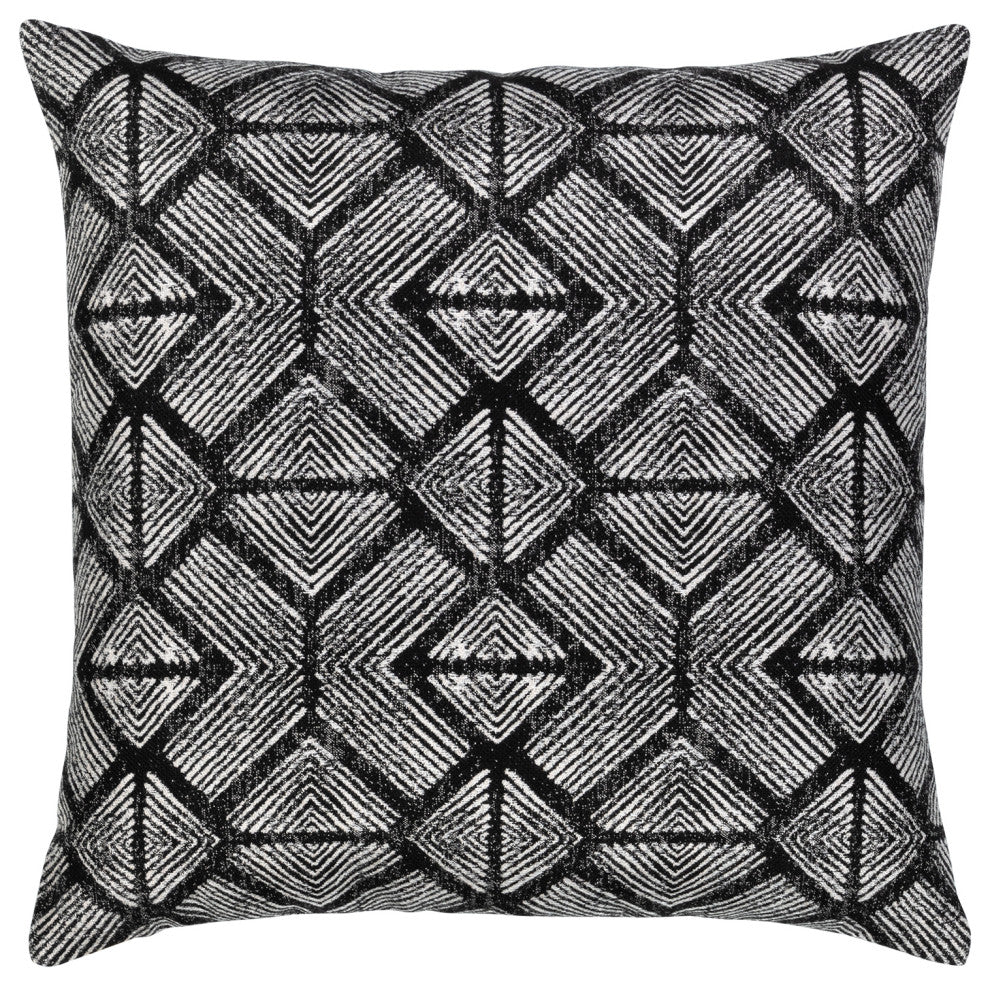 Bakuba Ebony Indoor/Outdoor Performance Pillow, 20"x20"
