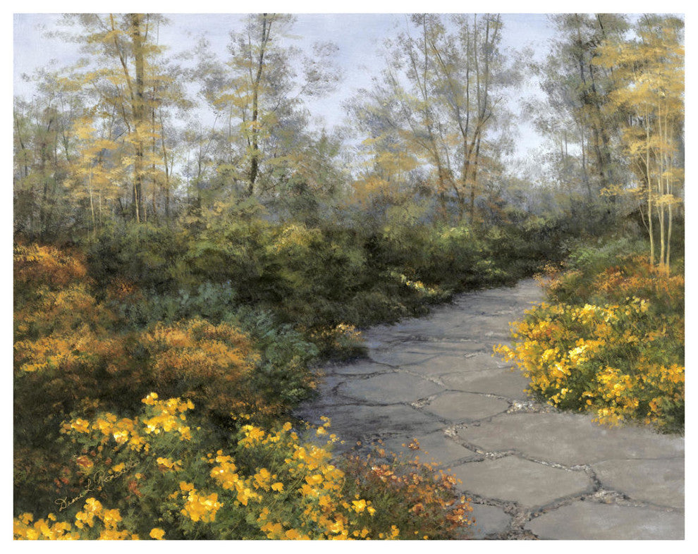 "Step Into Autumn" Digital Paper Print by Diane Romanello, 30"x24"