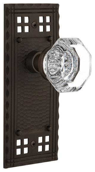 Craftsman Plate Passage Waldorf Knob, Oil Rubbed Bronze