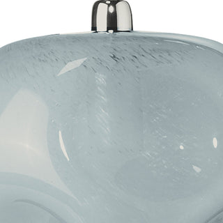 Dimpled Glass Pendant, Large, Cornflower Blue Glass