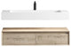 Alysa 60'' Floating Vanity, Acrylic Sink, Single Faucet Hole, Light White Oak