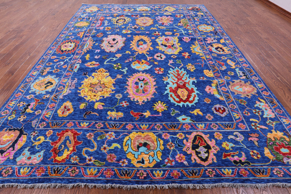 Turkish Oushak Hand Knotted Wool Rug 10' 1" X 13' 6" - Q16094
