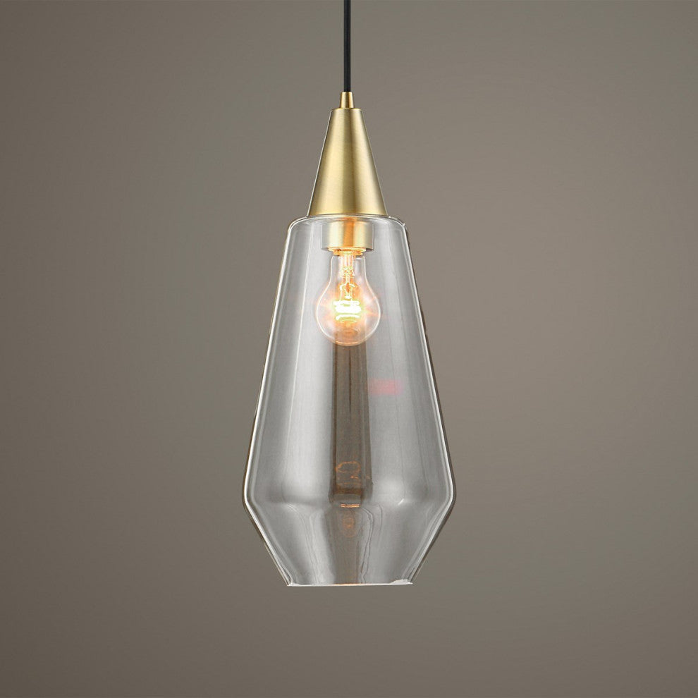 Uttermost Eichler 1-Light Mini Pendant 21559, Antique Brass