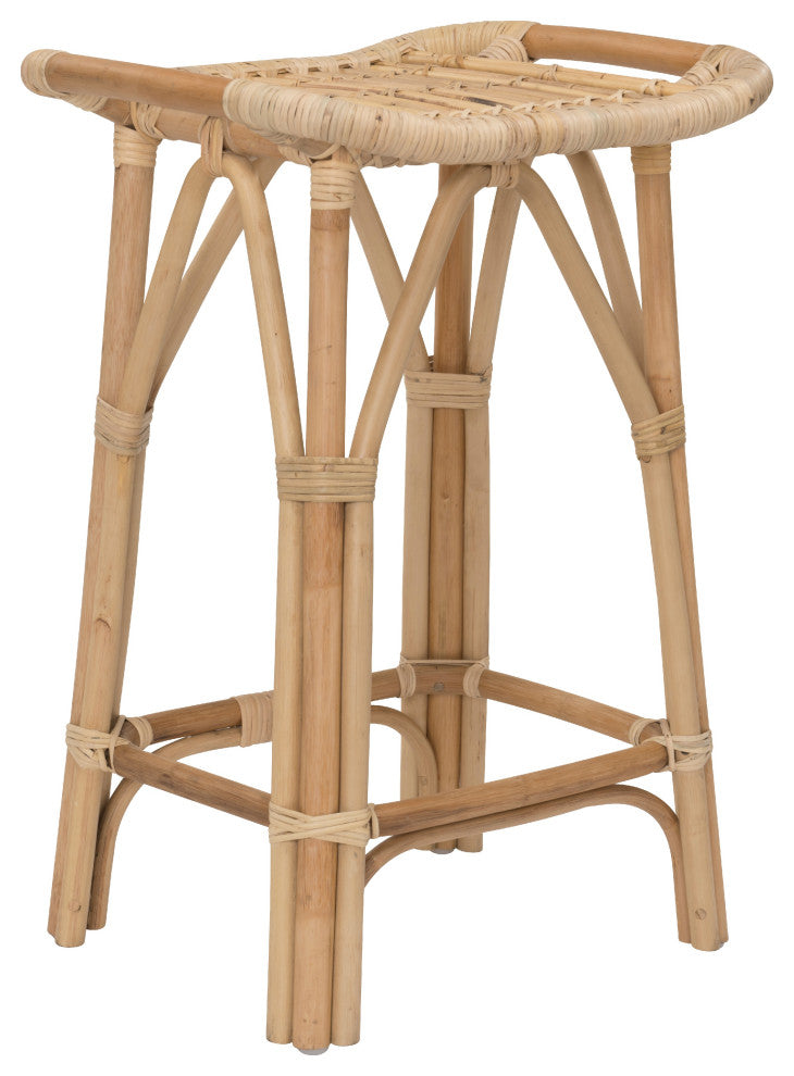 Salsa Rattan Counter Stool, Natural