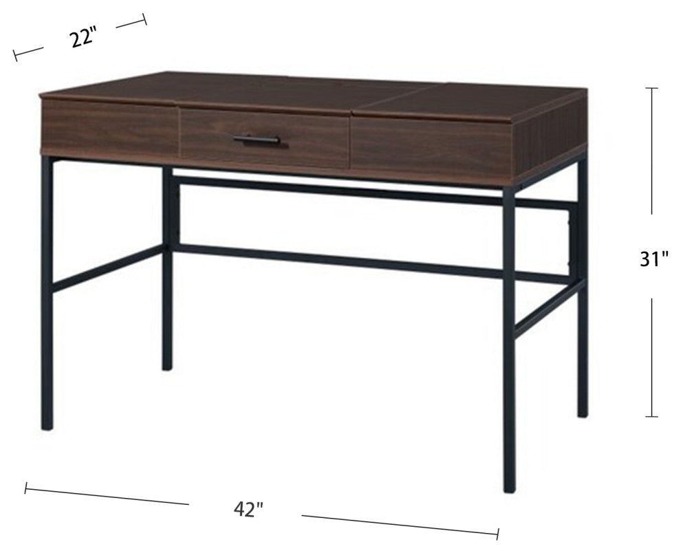 Built-in USB Port Writing Desk With, Oak