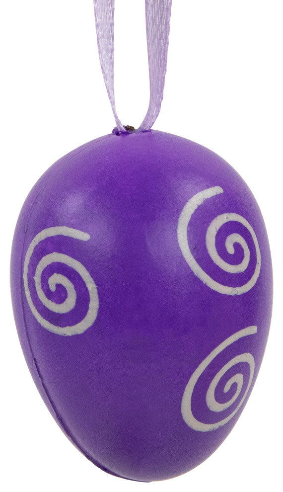 Painted Floral Easter Egg Ornaments, 29-Piece Set, Pastel Pink/White/Purple
