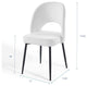 Side Dining Chair, Set of 2, Fabric, Metal, Black White, Cafe Bistro Restaurant