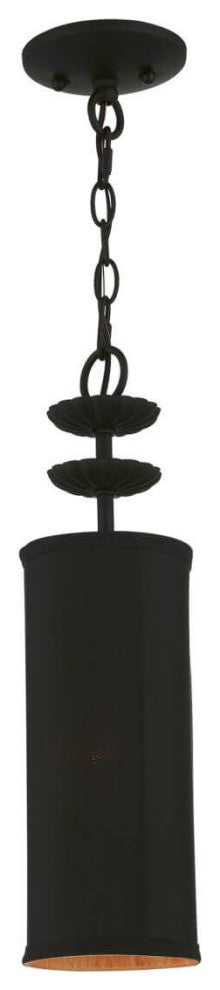 Livex Winchester 1 Light 5" Mini Pendant, Black
