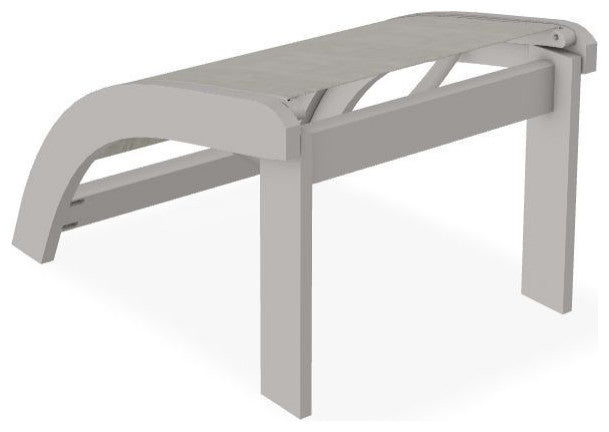 Adirondack Sling Outdoor Ottoman, Smoke/Warm Gray