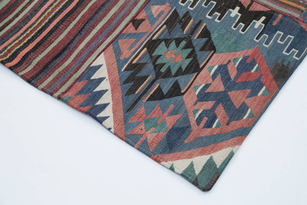 Rug N Carpet - Handmade Oriental 6' 7'' x 9' 11'' Tribal Patchwork Kilim Rug