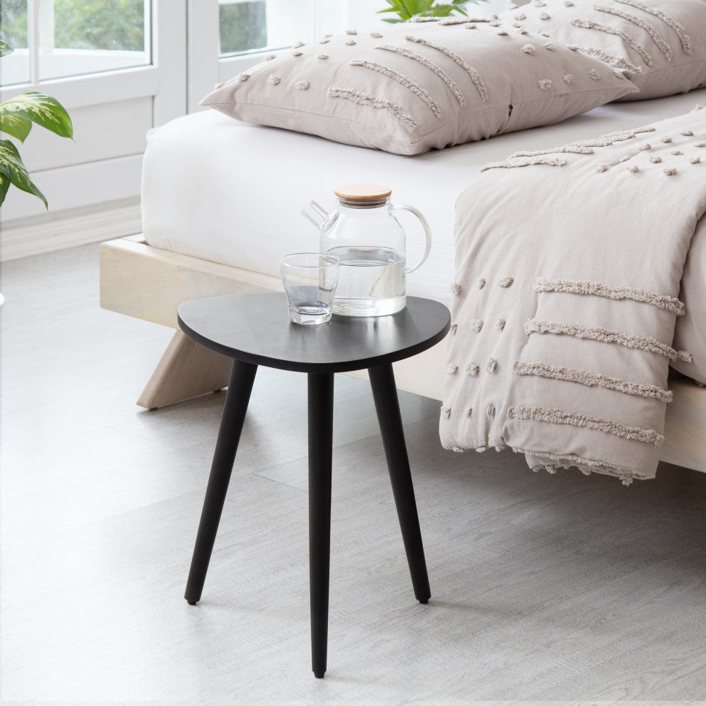 Tora End Table, Black, 18"