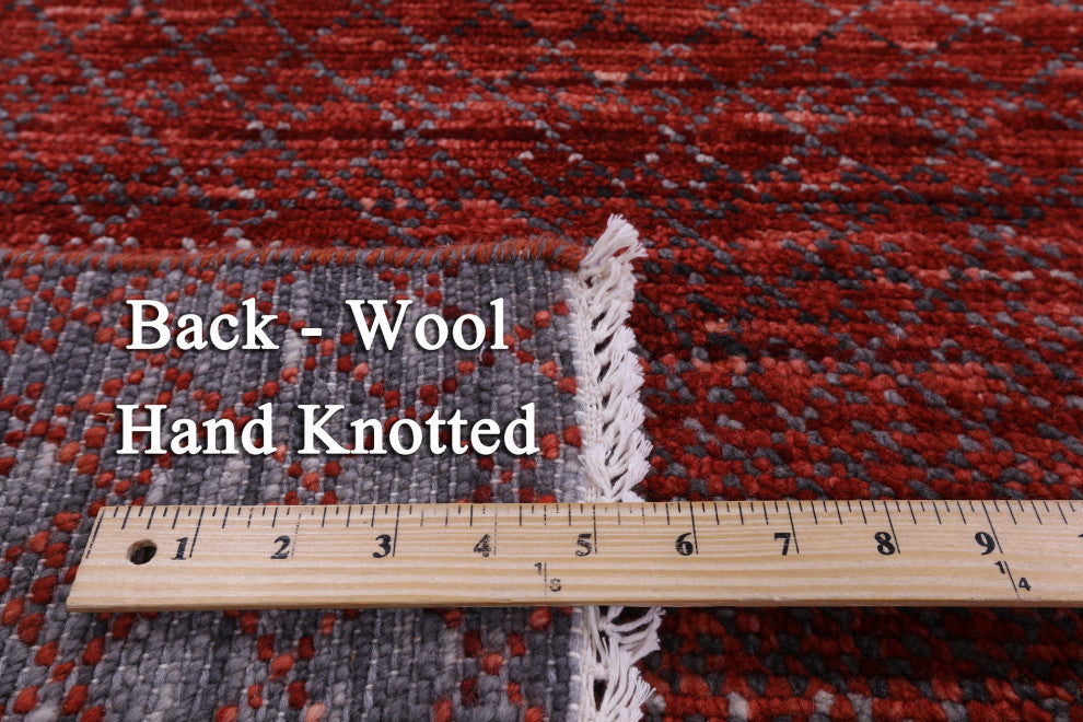 8' 1" X 10' 7" Handmade Savannah Grass Wool Rug - Q13233