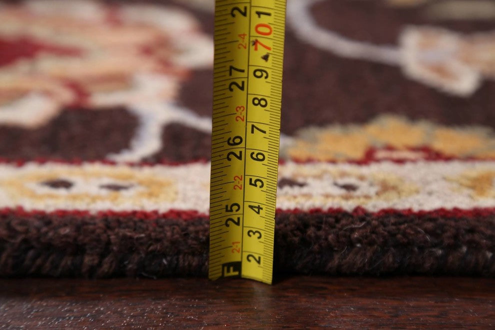 Oushak Hand Tufted Floral Oriental Area Rug, Brown, 4x6'