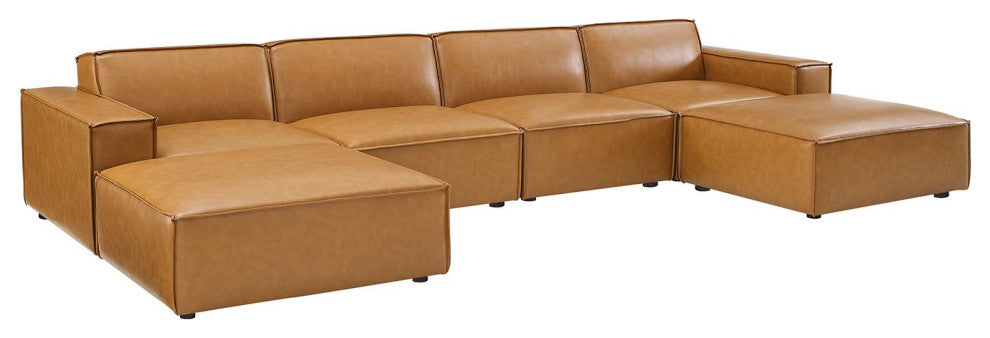 Restore 6-Piece Vegan Leather Sectional Sofa
