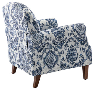 Comfy Armchair With Nailhead Trims, Navy