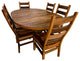 Jackson Reclaimed Wood Round Dining Table, Provincial, 54x54