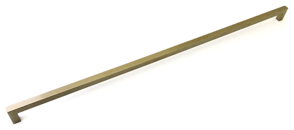 Square Bar Pull Cabinet Handle Gold Champagne Stainless 12 mm., 24"