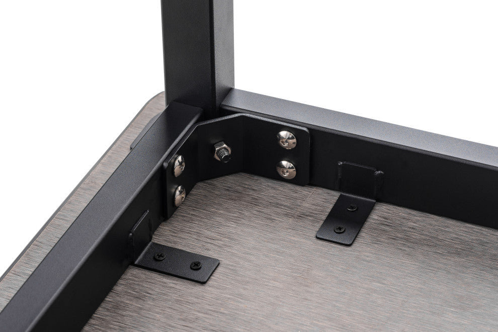 NPS Heavy Duty Height Adjustable Steel Table, 30 X 72, Butcherblock Top