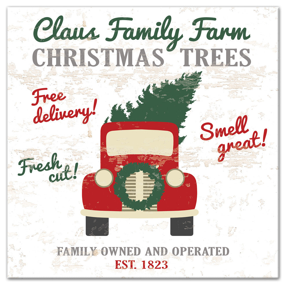Claus Family Farm 12x12 Canvas Wall Art