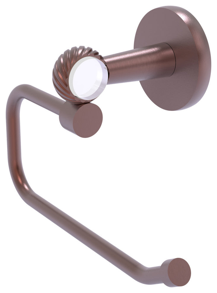 Clearview Euro Style Toilet Tissue Holder with Twisted Accent, Antique Copper