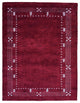 HAND KNOTTED LOOM SILK ECO-FRIENDLY AREA RUGS -6'x9',Rectangle,Red,Contemporary