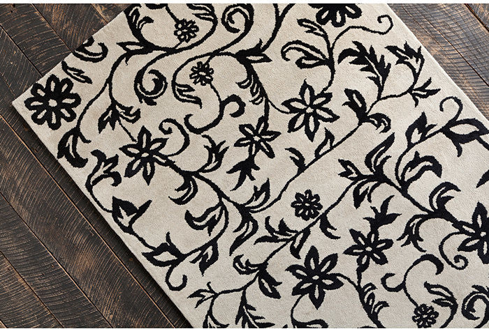 Allie Floral Contemporary Area Rug, 5'x7'6"