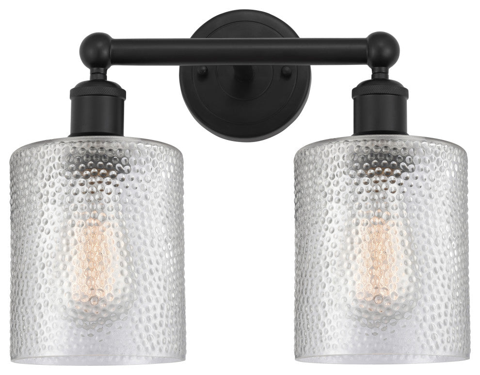 Innovations 616-2W-BK-G112 2 Light Bath Vanity Light, Matte Black
