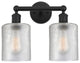 Innovations 616-2W-BK-G112 2 Light Bath Vanity Light, Matte Black