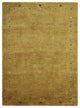 Hand Knotted Loom Silk Mix Area Rug Contemporary Gold