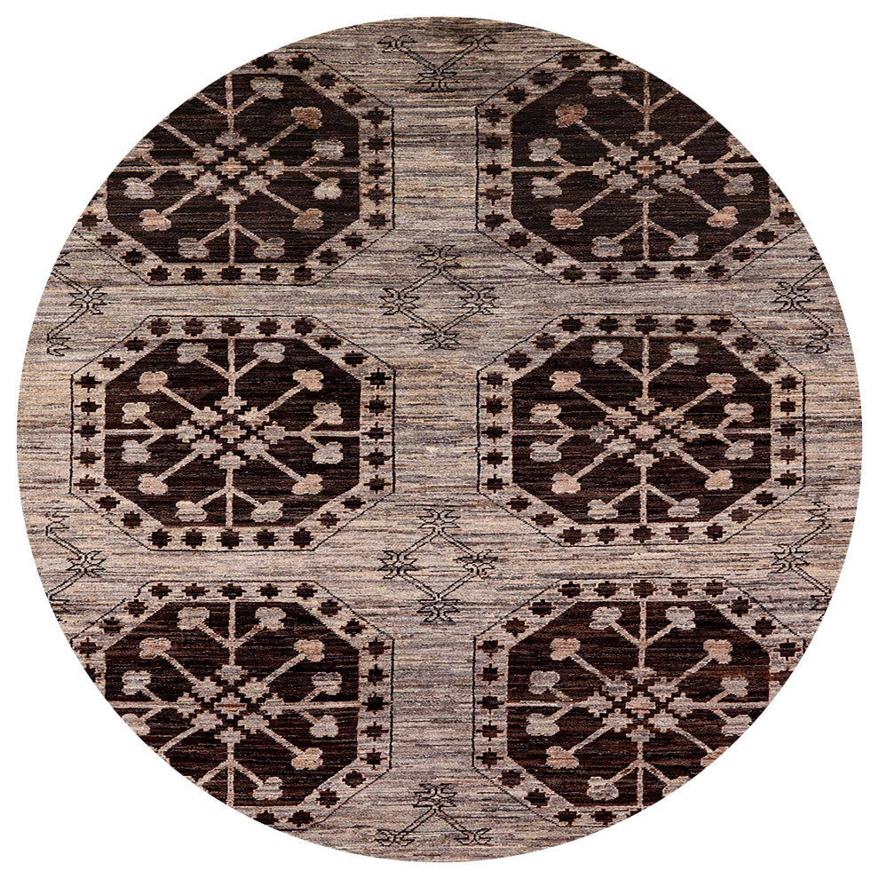 Ahgly Company Indoor Round Mid-Century Modern Area Rugs, 4' Round