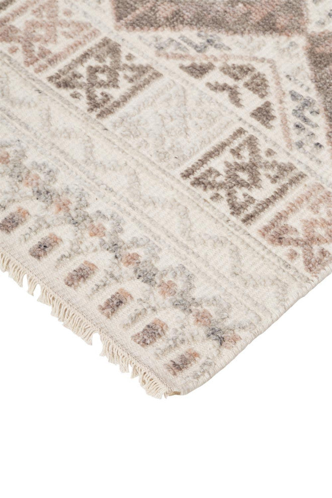 Eckhart Nomadic Diaimond Pattern Rug, Ivory, 2'6"x8'