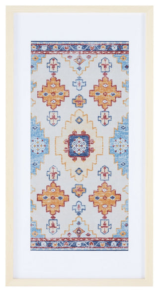 Safavieh Sumia 29" Blue/Orange Framed Textile Wall Art
