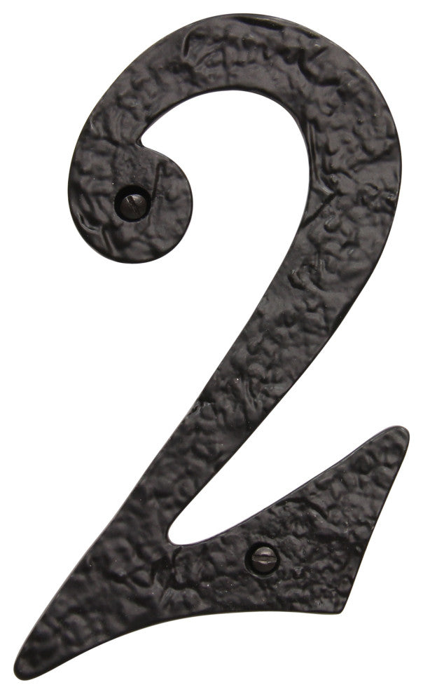 RCH Hardware Iron Vintage Classic House Number, 6", Black, 2