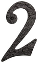 RCH Hardware Iron Vintage Classic House Number, 6", Black, 2