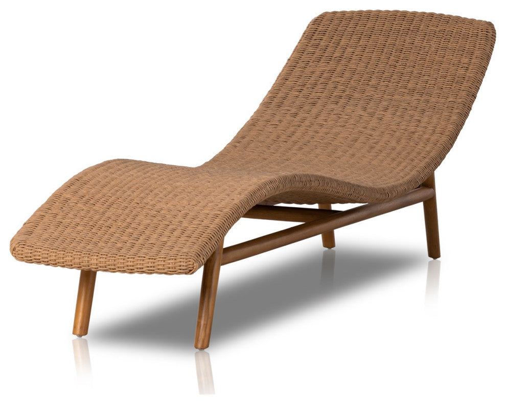 Portia Outdoor Chaise Lounge-Natural