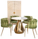 Gigi Marble Top Dining Bistro Table, Gold